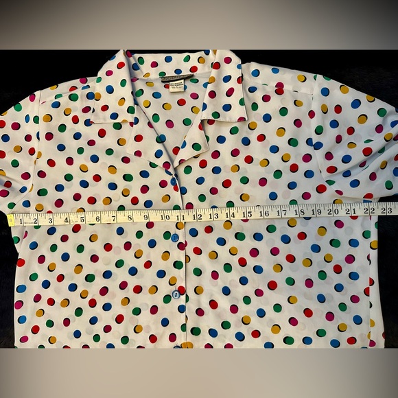 Vintage Polka Dot Shirt Size L - Picture 5 of 9